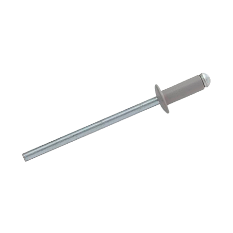Заклепка вытяжная комбинированная RAL 7004 аллюминий-сталь 4.8х12