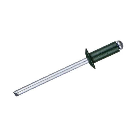 Заклепка вытяжная комбинированная RAL 6005 аллюминий-сталь 4.0х12